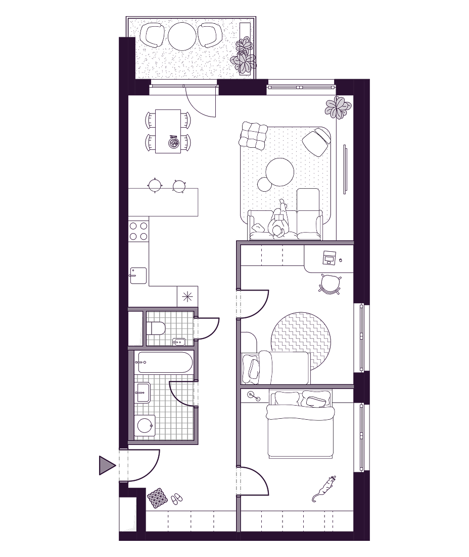 3-izbový byt 3.D2